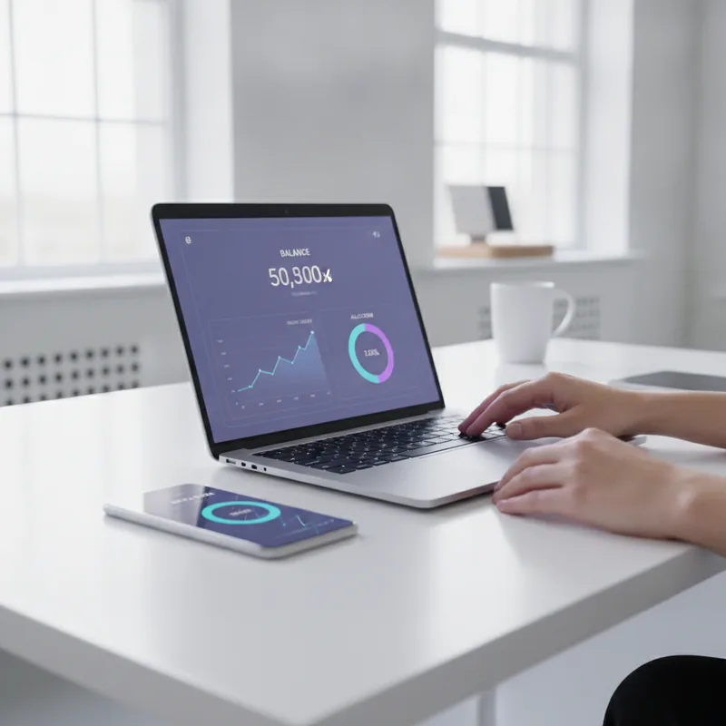 AI-driven market signals dashboard with live trend chart and confidence levels